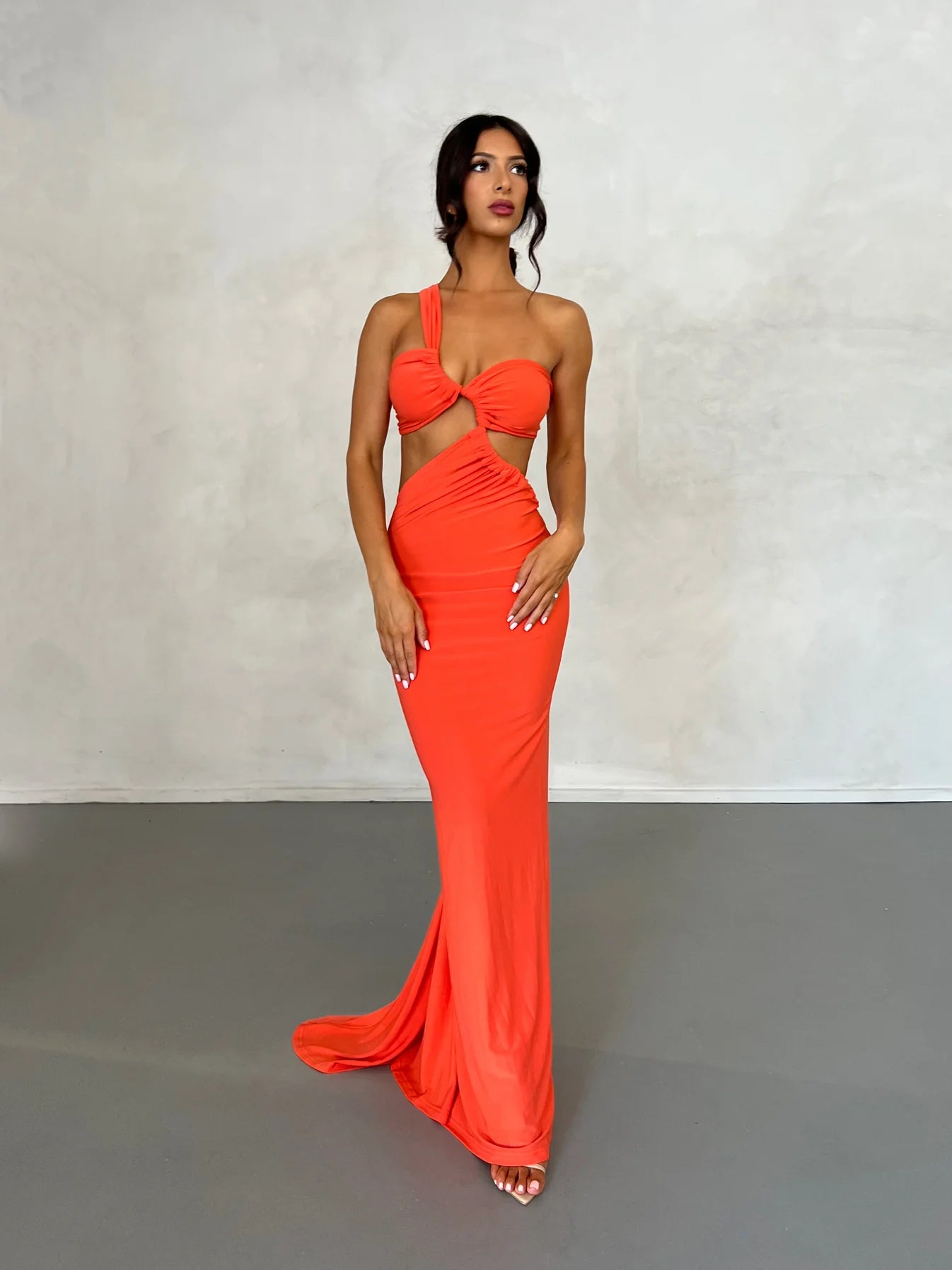 Sari Gown - Coral