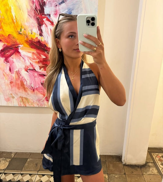 Dazed Wrap Halter - Studio Print