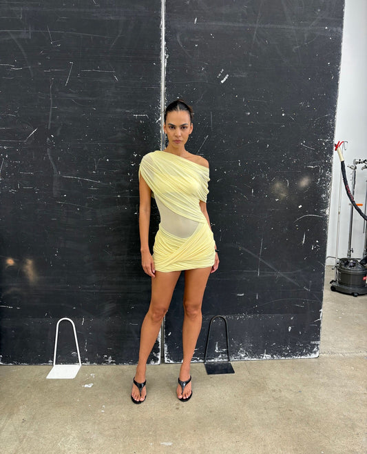 Otto Mini Dress - Lemon