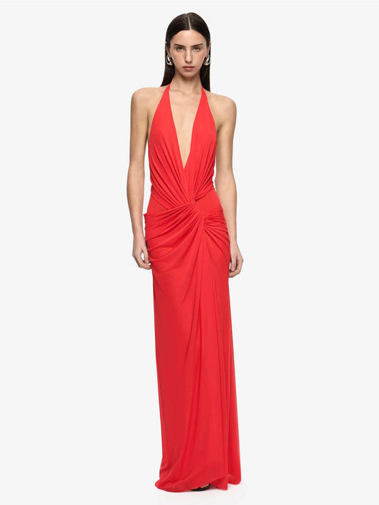 Xanthi V Neck Maxi - Flame