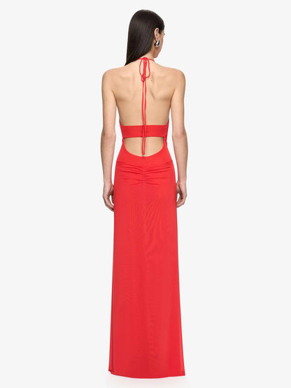 Xanthi V Neck Maxi - Flame