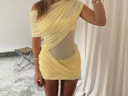 Otto Mini Dress - Lemon