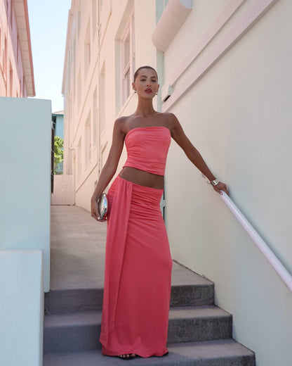 Rhiannon Top + Saskia Maxi - Coral
