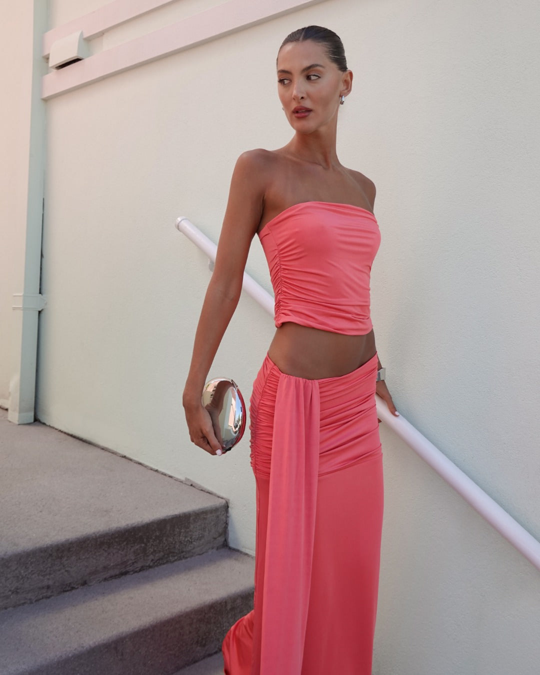 Rhiannon Top + Saskia Maxi - Coral